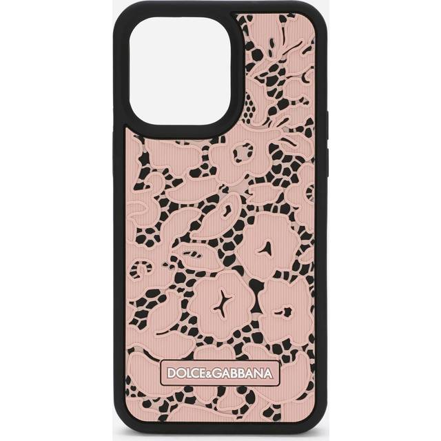 Dolce & Gabbana Lace Rubber Iphone 14 Pro Max Cover - Woman Tech Accessories Multicolor Rubber Onesize