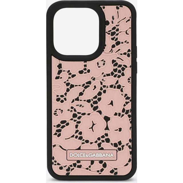 Dolce & Gabbana Lace Rubber Iphone 14 Pro Cover - Woman Tech Accessories Multicolor Rubber Onesize
