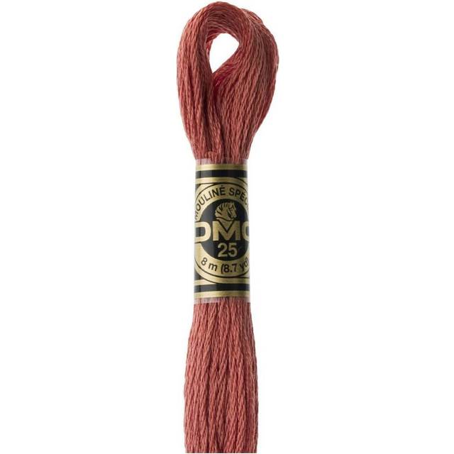 DMC Mouline floss/skein for sewing/embroidery - 8 metres - 356 - Terra Cotta, Medium