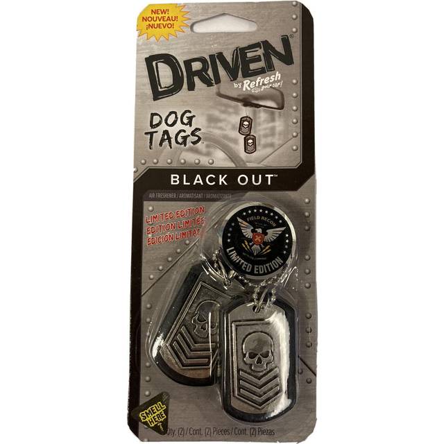 Refresh Your Car! Driven E301342500 Scented Dog Tag Black Out