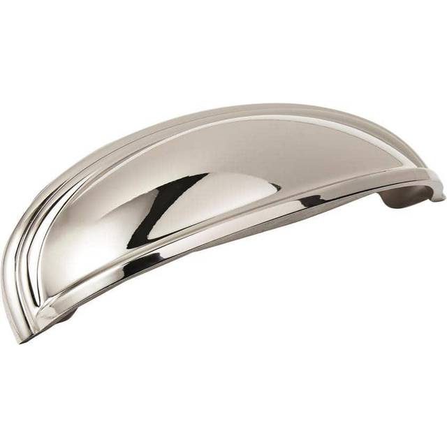 Ashby 4 in 102 mm  3 in 76 mm CentertoCenter Polished Nickel Cabinet Cup Pull