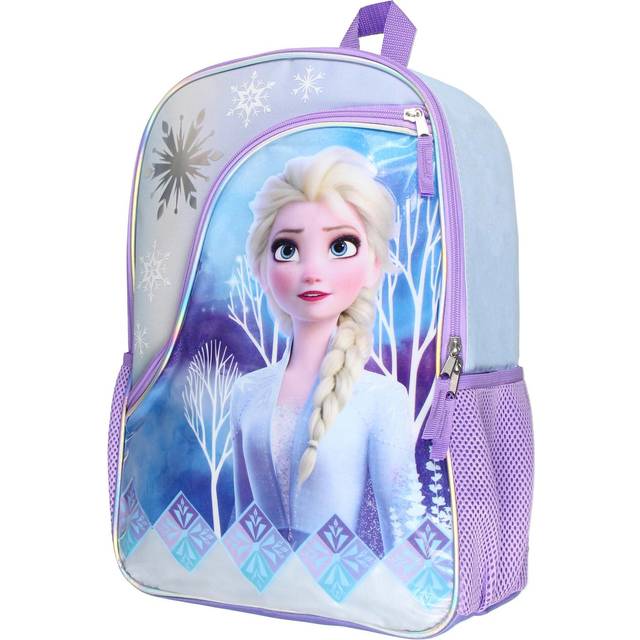 "Disney Frozen Elsa 16"""""""" Girls Bag School Travel Backpack With Reflecti"
