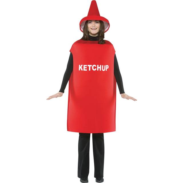 Squeeze Bottle Ketchup Adult Costume - Red (One-Size)
