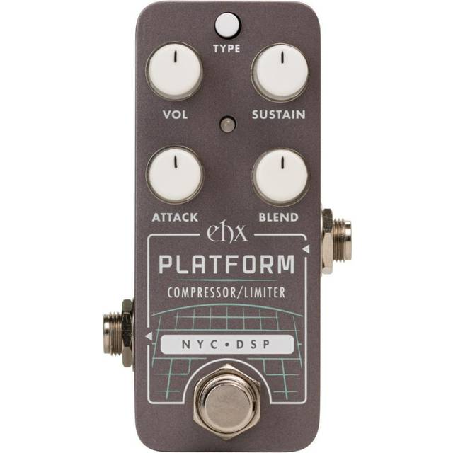 Electro-Harmonix Full-Size Pico Platform Powerful Versatile Studio-Style Compressor/Limiter Pedal in Gray