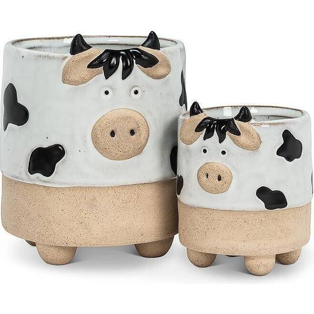 "Abbott Collection 27-CRITTER-826-SM Small Cow on Legs Planter  3"""" H"