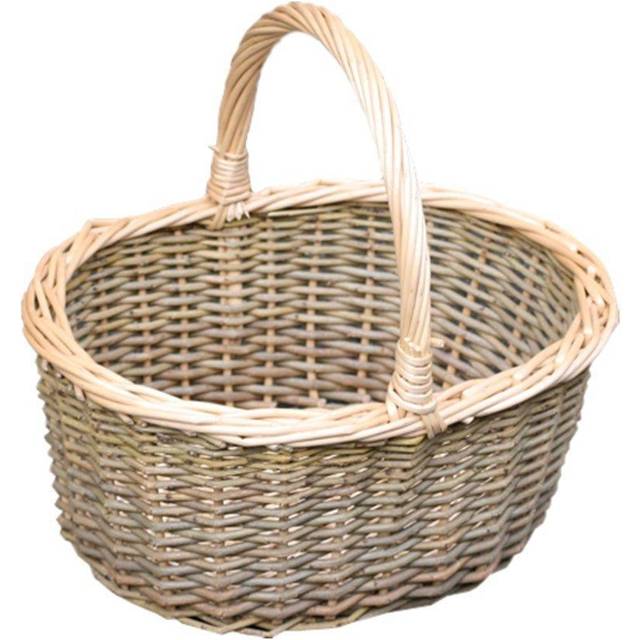 Large Green Willow Hollander Shopping Basket