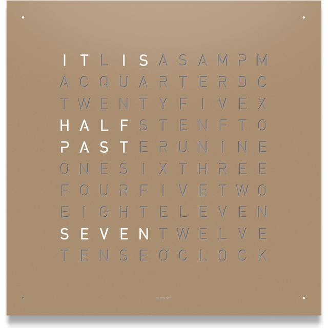 QLOCKTWO Earth 45 Hazelnut Wall Clock