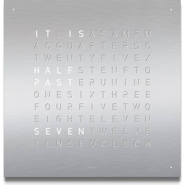 QLOCKTWO Earth 45 Stainless Steel Wall Clock