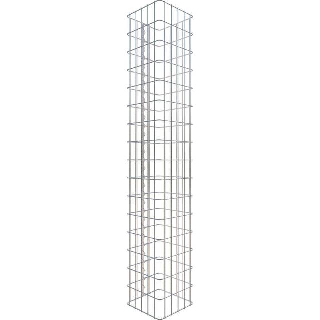 Gabionensäule eckig 27  cm x 27  cm, 160 cm Höhe, MW 5 cm x 10 cm
