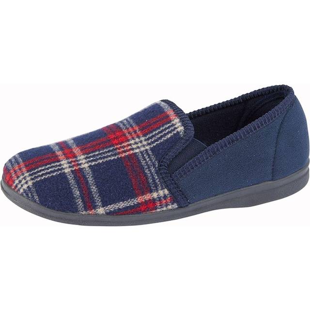 Sleepers Jim Memory Foam Slippers Men's | Slip On Shoes  | Navy  | UK Size 6
