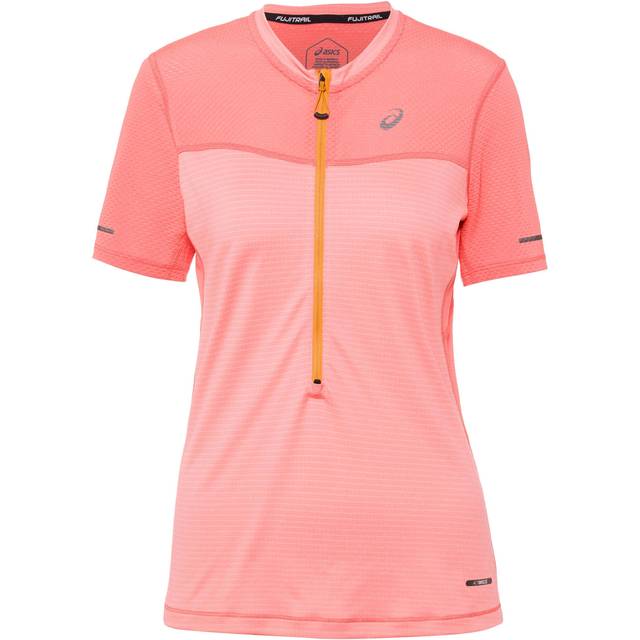 Asics Women's Fujitrail Short Sleeve Top Papaya/Guava, XL