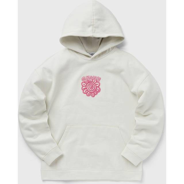 GANNI White Isoli Hoodie - 135 Egret - XXL-XXXL