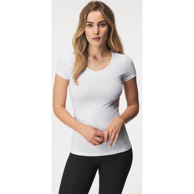 Women's T-shirt Only manches courtes Live love life col rond - Blanc - XS