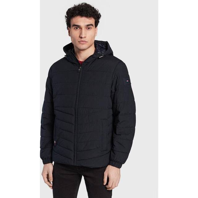 Tommy Hilfiger Märkt jacka med huva, Woven, Desert Sky, XXL