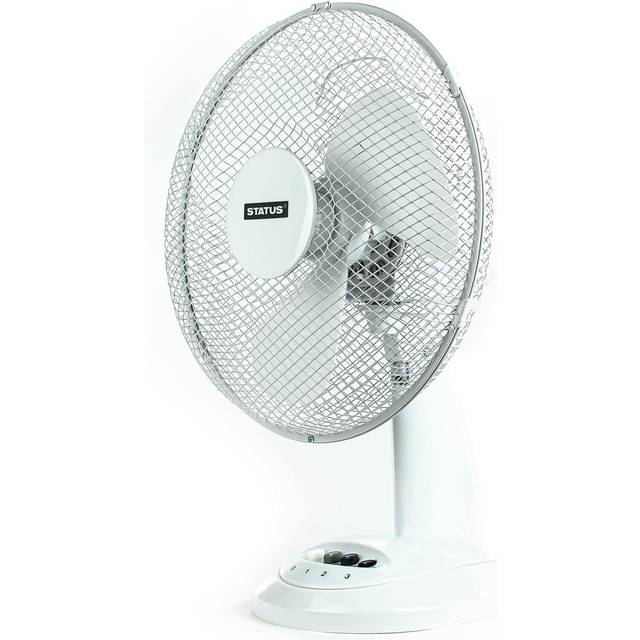 Desktop/Wall-Mounted Air Cooling Fan In 2 Options & 2 Colours | Wowcher - White