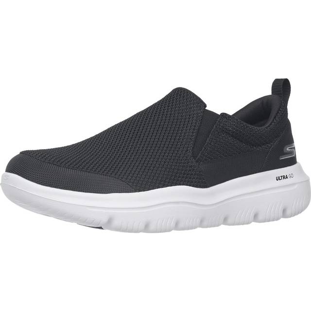 Skechers Go Walk Evolution Ultra – oklanderlig herr Sneaker, Svart vit, 43 EU
