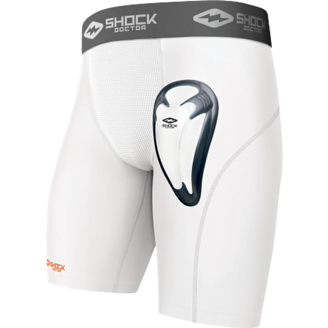 Shock Doctor skyddande shorts för män med kraftkompression med koppficka
