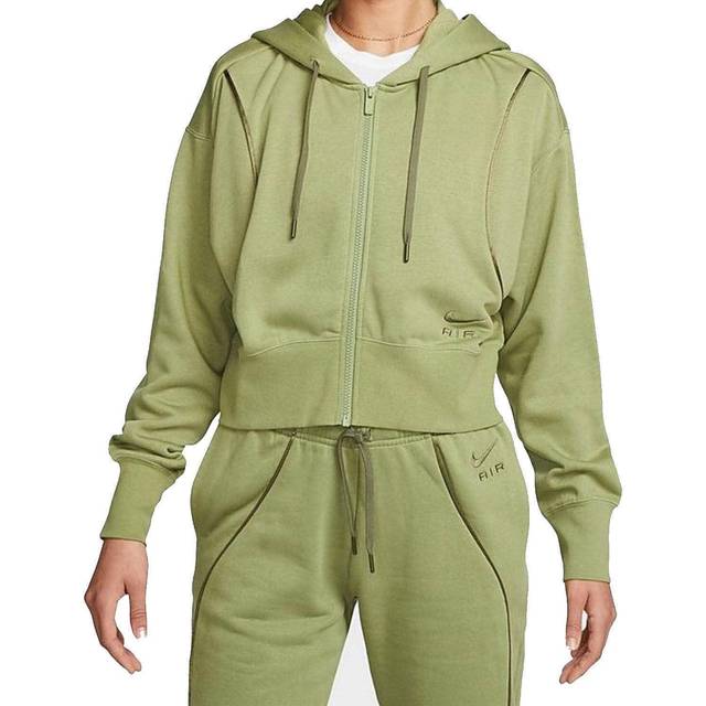 Nike, Zip-throughs, female, Green, L, Air Fleece Zip Hoodie Alligator