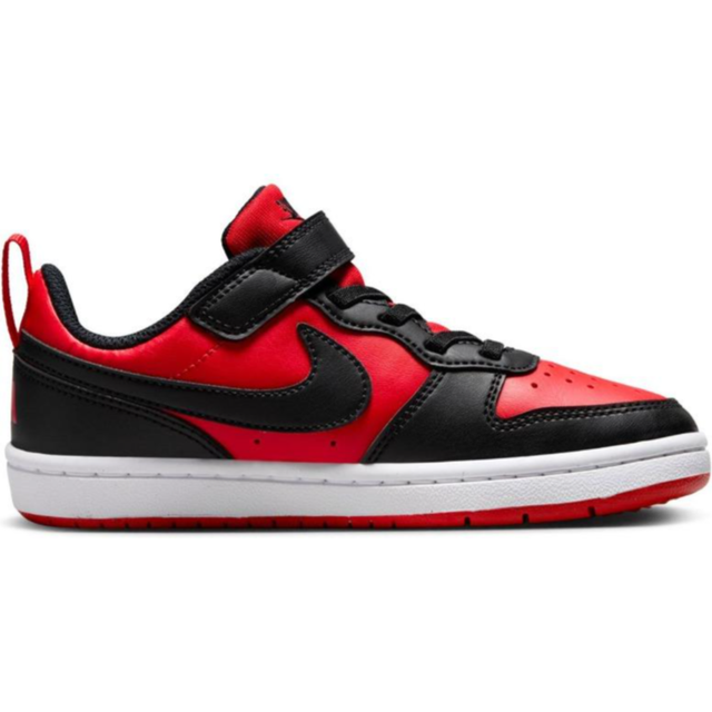Nike Black & Red Court Borough Low Boys Junior Trainers