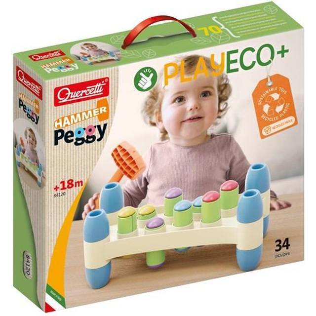 Quercetti PlayEco+ hammerspil Hammer Peggy - Fra 18 mdr.