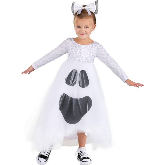 Ghost Tutu Toddler Costume | Ghost Costumes - Black&#47;Gray&#47;White (4T)