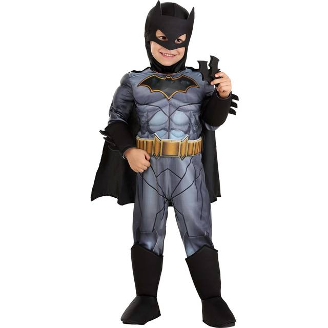 DC Comics Deluxe Batman Toddler Costume | Batman Costumes - Black&#47;Gray&#47;Beige (18MO)