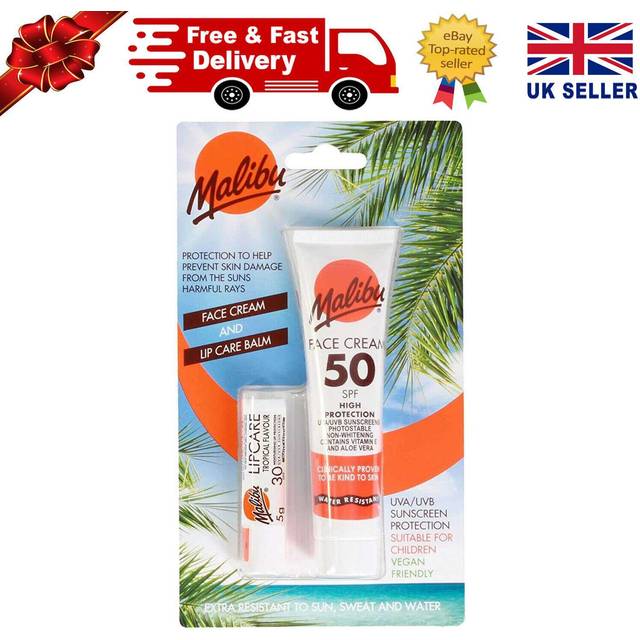 Malibu Face Cream SPF 50 and Lip Care Balm SPF 30 40 ml 40ml