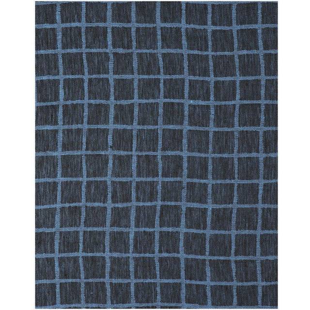 Fine Little Day Rutig jacquardvävd bordsduk 147x250 cm Blue-black