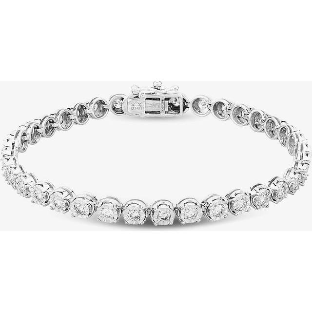 9ct White Gold 2.00ct Diamond Tennis Bracelet TH0122522 - Silver