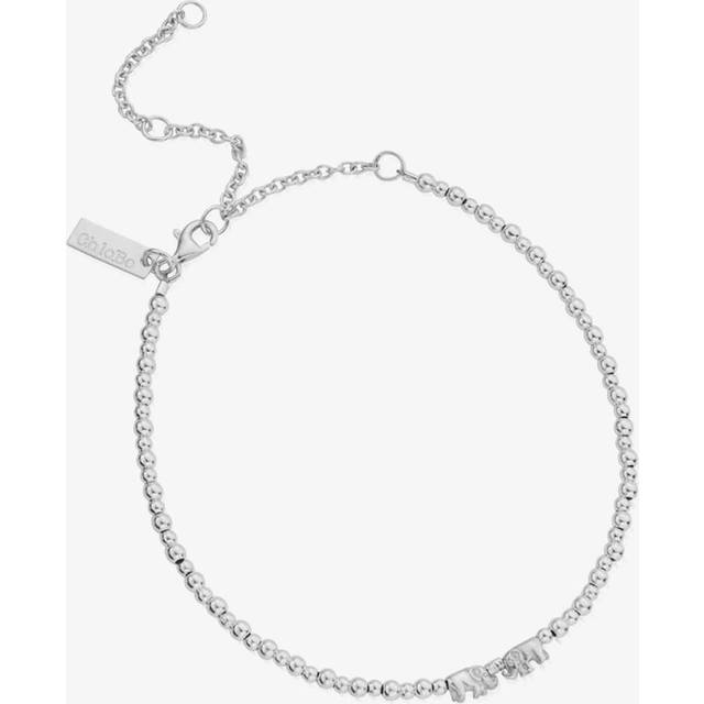 Sterling Silver Mini Cute Lucky Elephants Anklet SANMC4038