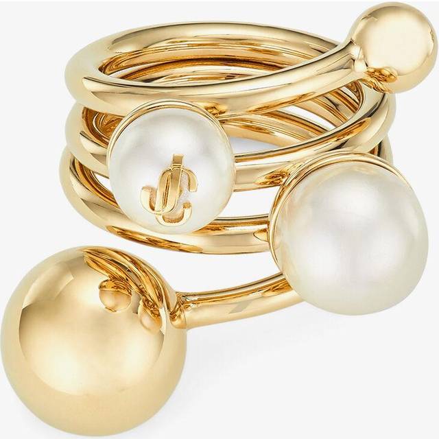 Jc Multi Pearl Ring - Gold/White - S
