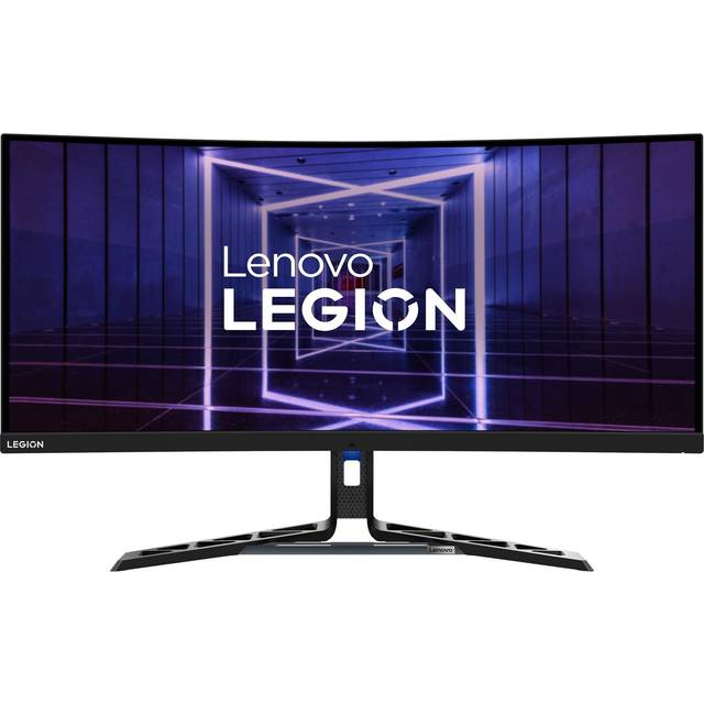 Lenovo Legion Y34wz-30 | 34" WQHD spelskärm | 3440 x 1440 | 180 Hz | 720 nits | 1 ms svarstid | VA-panel | USB-C | HDMI | DisplayPort | AMD FreeSync | integr. Högtalare | 10,5 kg | svart