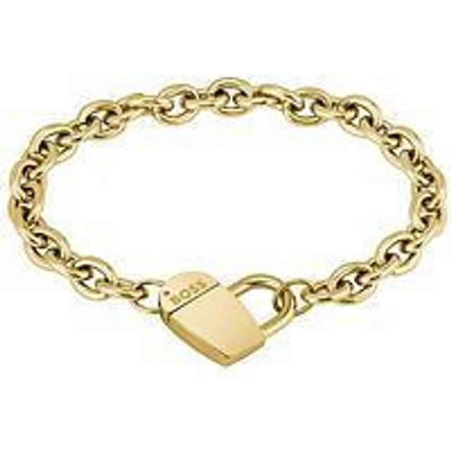 BOSS Ladies Dinya light yellow gold IP Bracelet, Gold, Women