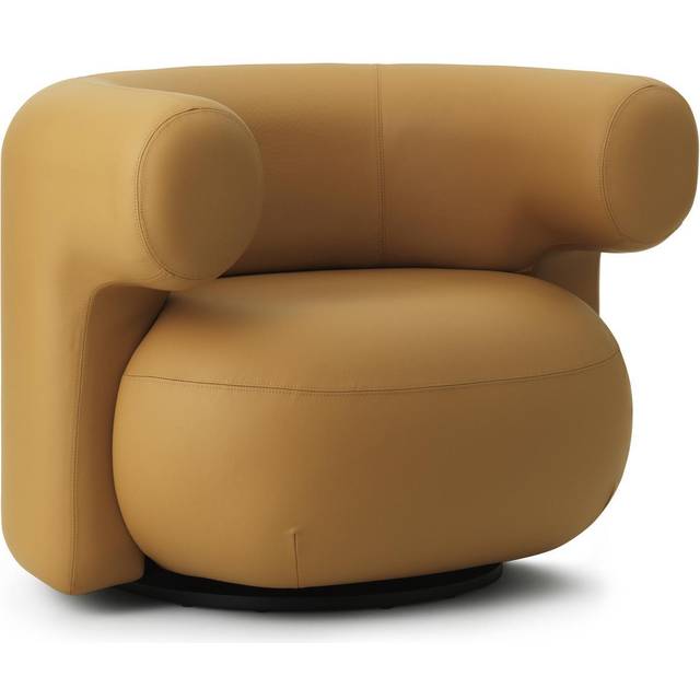 Normann Copenhagen - Burra Lounge Chair - Ultra Leather 41571 - Fåtöljer - Simon Legald - Brun - Metall/Skum