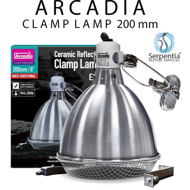 Arcadia Reflector Clamp Lamp With Ceramic Holder E27 20Cm Stainless Steel