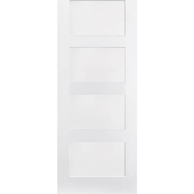 LPD Shaker 4 Panel - Solid Primed Internal Door (Size: 1981 x 838mm, Thickness: 35mm, Fire Door: No) White