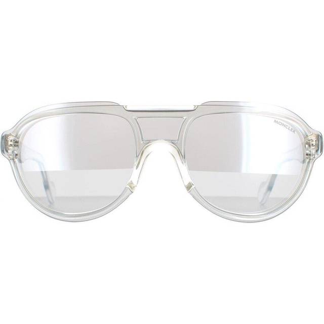 Moncler Round Unisex Crystal Grey Mirror ML0055 - Silver - One Size