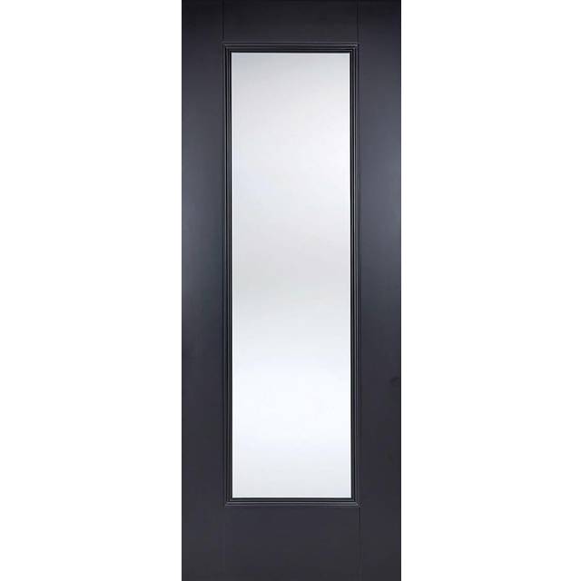 LPD Eindhoven Black Glazed Internal Door (Size: 1981 x 762mm, Thickness: 35mm)
