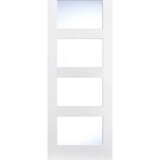 LPD Shaker 4L Glazed Internal Door 1981 x 838mm Primed White
