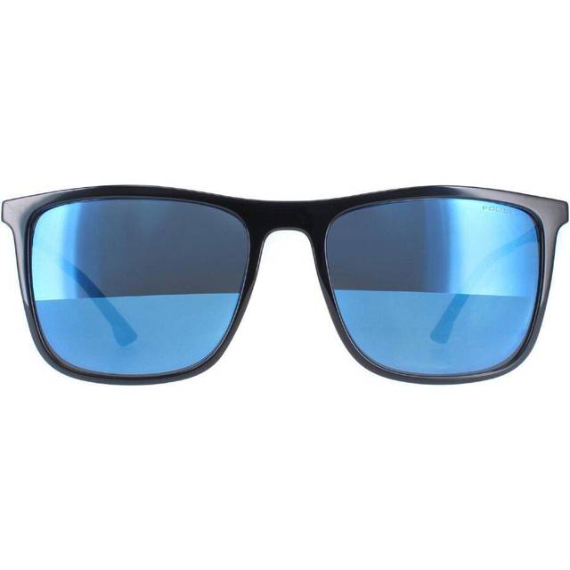 Square Shiny Black Smoke Mirror Blue SPL770M Vibe 1 - One Size