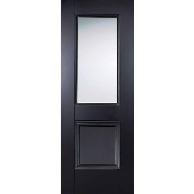 LPD Arnhem Black Glazed Internal Door (Size: 1981 x 686mm, Thickness: 35mm)