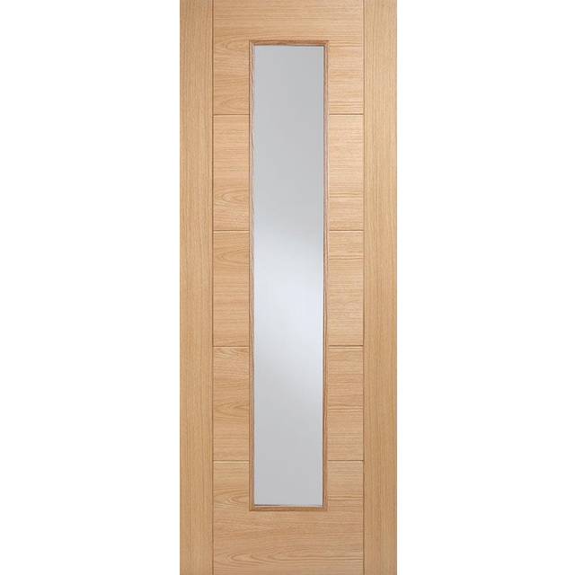LPD Vancouver Long Light Glazed Internal Door (Size: 1981 x 838mm, Thickness: 44mm, Fire Door: Yes) Oak