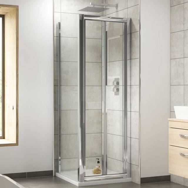 Nuie Pacific Chrome Bi-Fold Door Shower Enclosure 1200x700mm