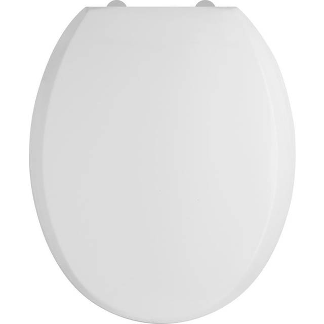 Nuie Luxury Soft Close Round Toilet Seat - White, White