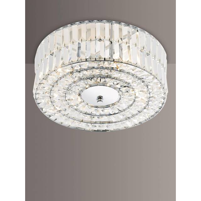 Dar Lighting Group Dar ERR5250 Errol Semi Flush Light With Crystal Dec
