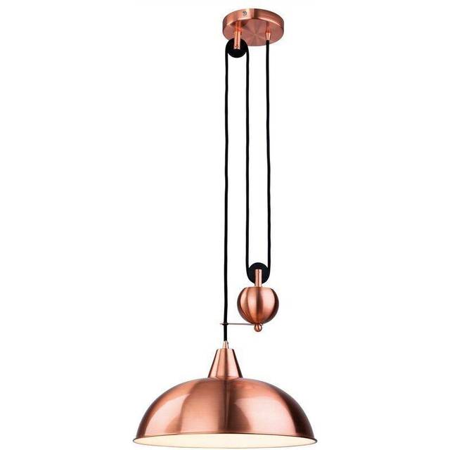 Firstlight Century Modern Style Rise and Fall Pendant Light Brushed Copper