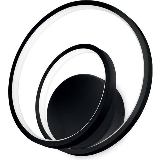 Led Decorative Swirl Integrated led Wall Light Black, 3000K - Ideal Lux
