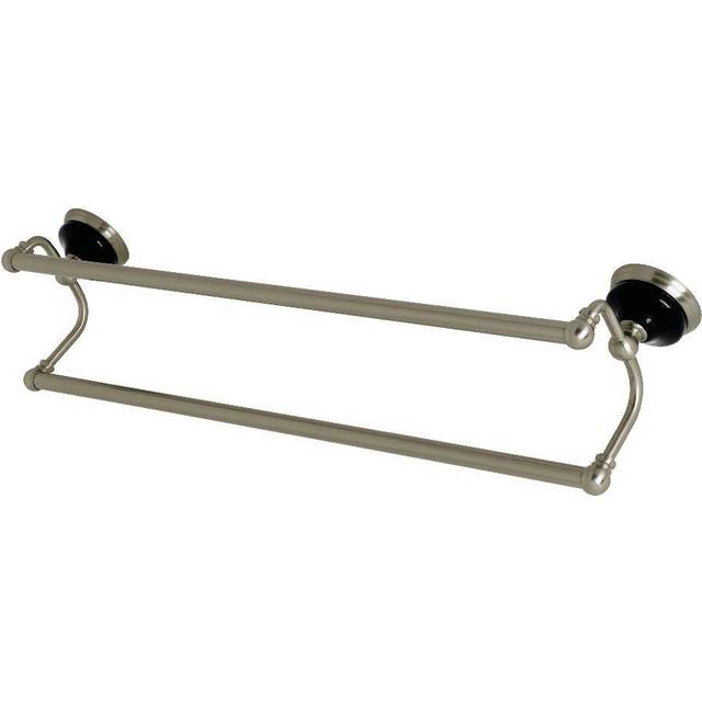 Kingston Brass BA9113BN Water Onyx 24 in. Dual Towel Bar  Brushed Nick