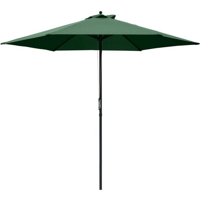 Outsunny 2.8m Patio Parasol 6 Ribs - Green, Green