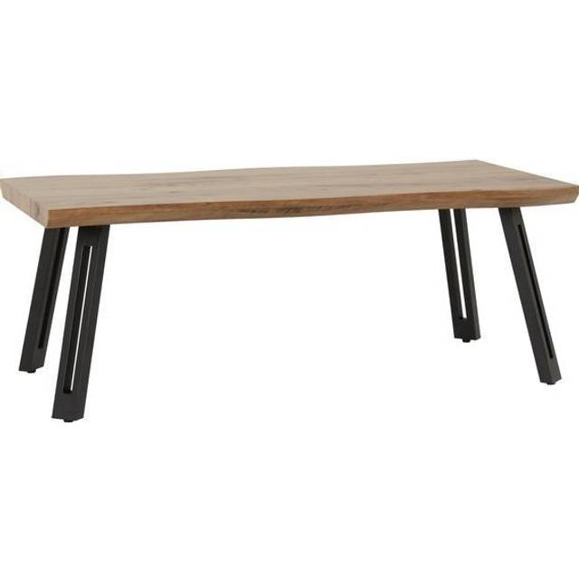Quebec Wave Edge Coffee Table - Medium Oak Effect - Brown